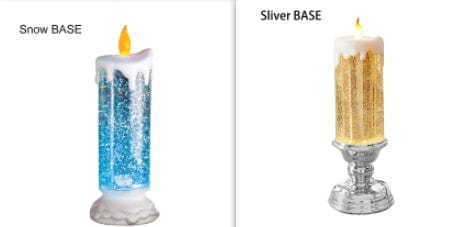 Sprout Health 0 Silver set / 1PC Rechargeable LED Waterproof Candle - Color Changing with Glitter - Home Décor