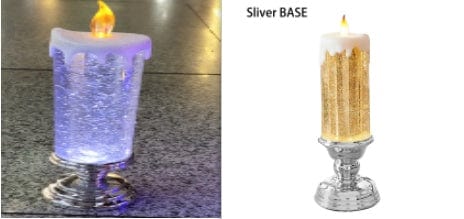 Sprout Health 0 Silver set2 / 1PC Rechargeable LED Waterproof Candle - Color Changing with Glitter - Home Décor