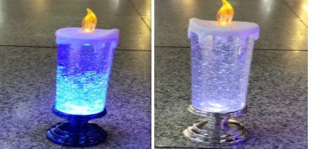 Sprout Health 0 Silver1 set / 1PC Rechargeable LED Waterproof Candle - Color Changing with Glitter - Home Décor