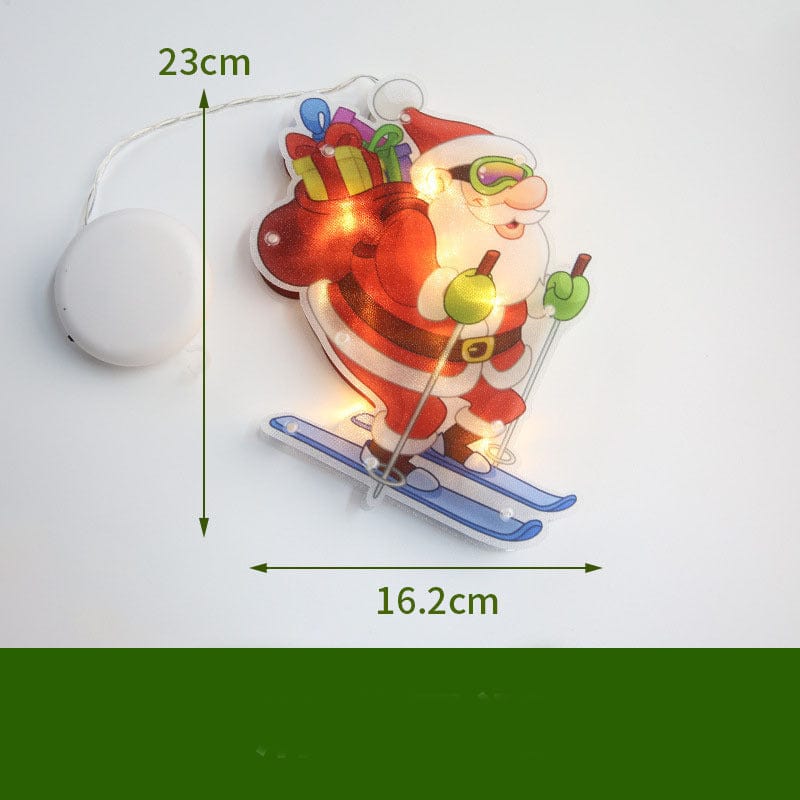 Sprout Health 0 Ski Christmas / 1PC "LED Suction Cup Window Hanging Lights - Christmas Decoration