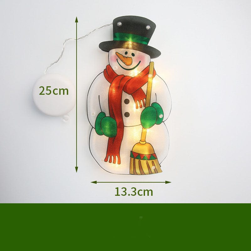 Sprout Health 0 Snowman / 1PC "LED Suction Cup Window Hanging Lights - Christmas Decoration