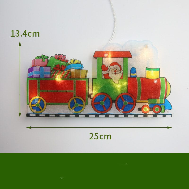 Sprout Health 0 Train Christmas / 1PC "LED Suction Cup Window Hanging Lights - Christmas Decoration