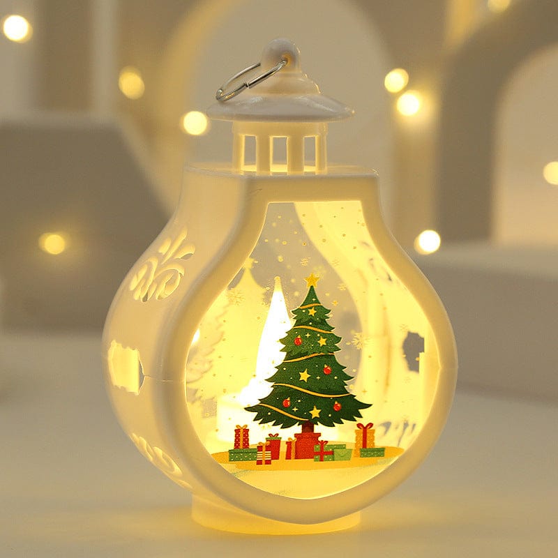 Sprout Health 0 White Shell Christmas Tree Romantic Christmas Candle Lamp - Festive Holiday Ornament