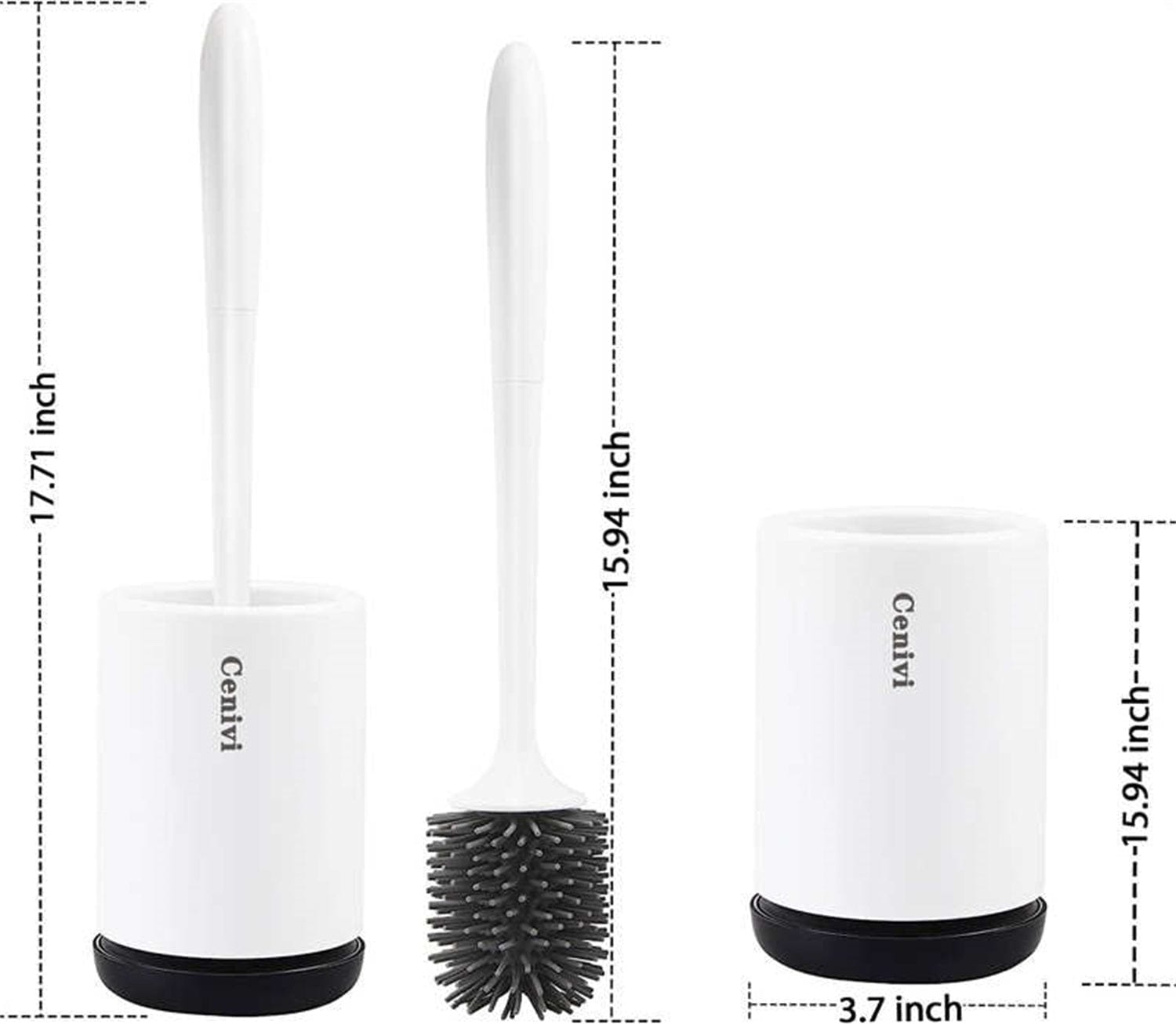 Sprout Health 4 Home Fashion Toilet Cleaning Brush Set