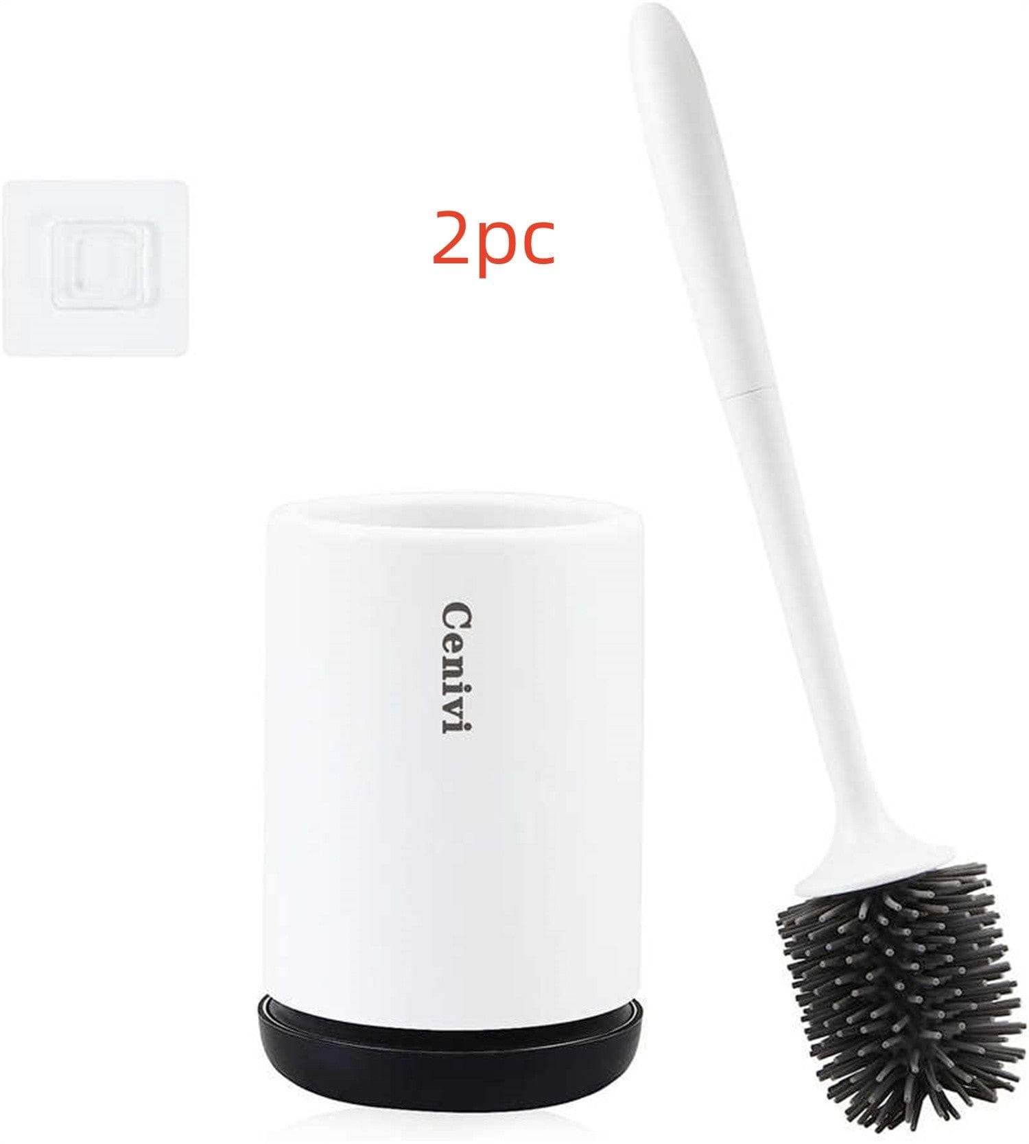 Sprout Health 4 White Black / 2PCS Home Fashion Toilet Cleaning Brush Set