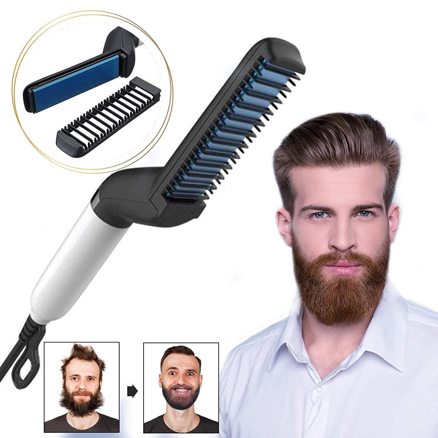 Sprout Health 5 default Multifunctional Electric Hair Straightener Brush & Beard Styler