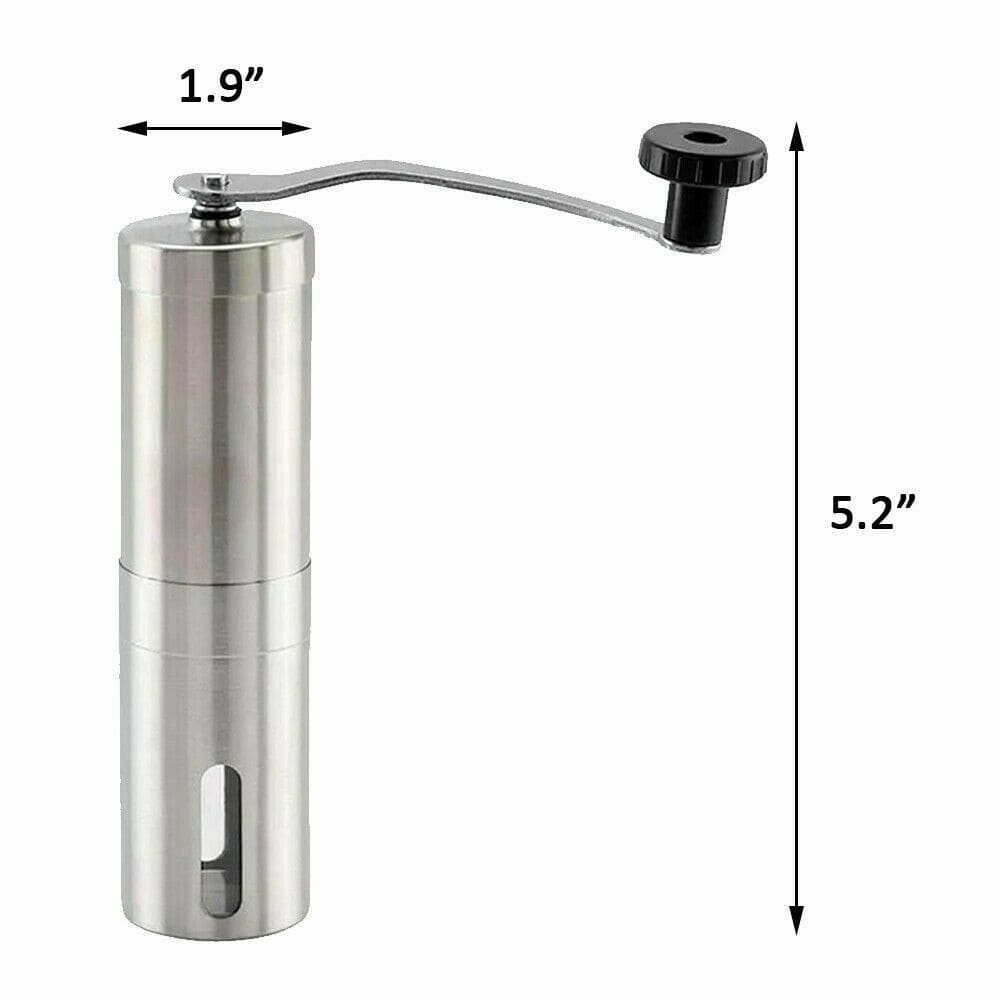 hand crank stainless steel conical burr grinder