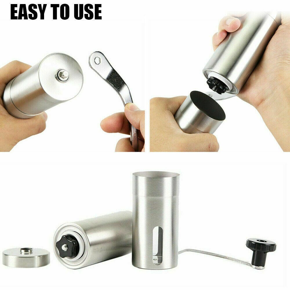 hand crank stainless steel conical burr grinder